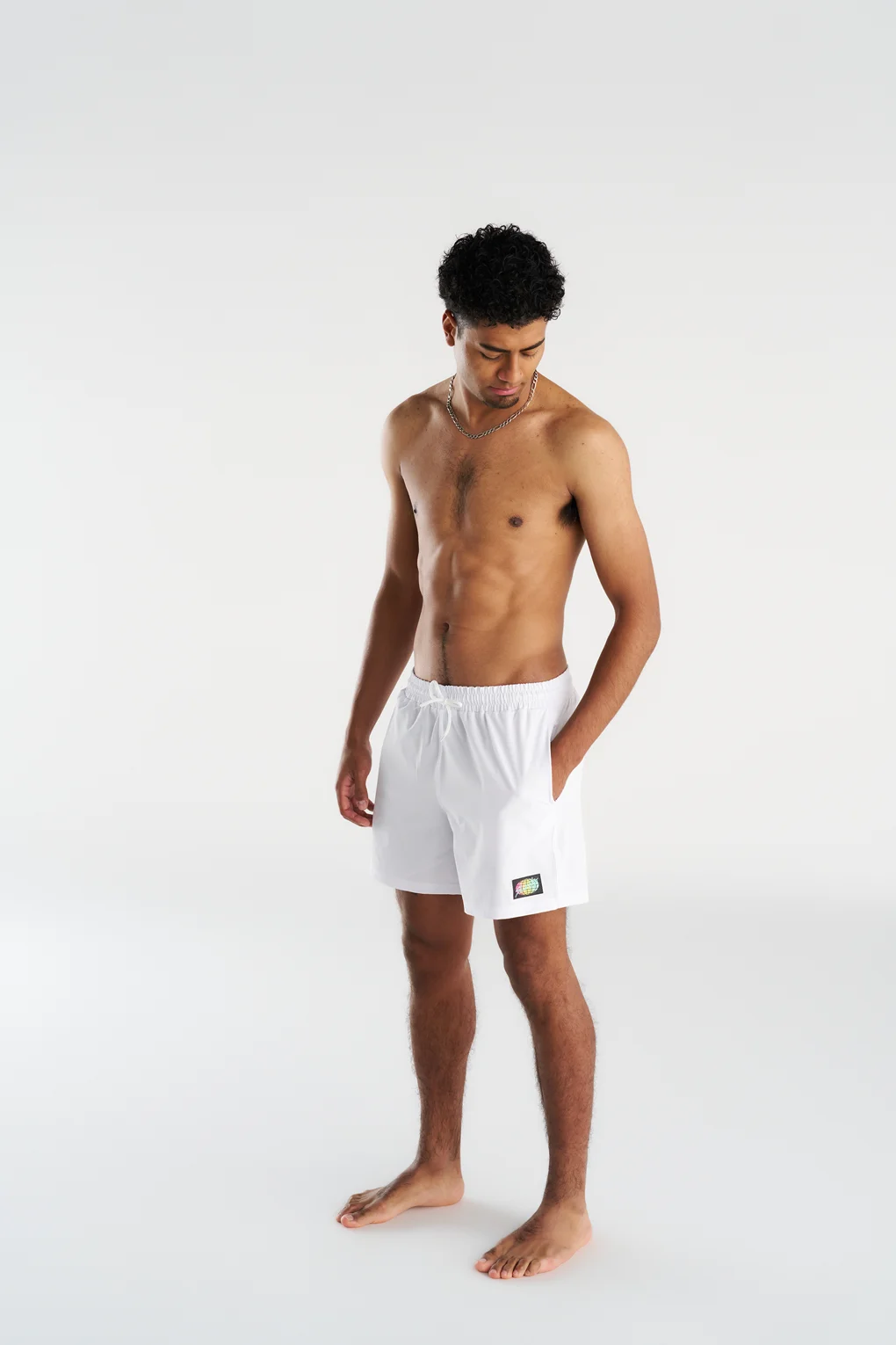 Non-Metal White Men's Shorts