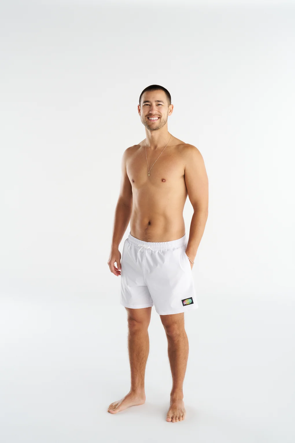 Non-Metal White Men's Shorts