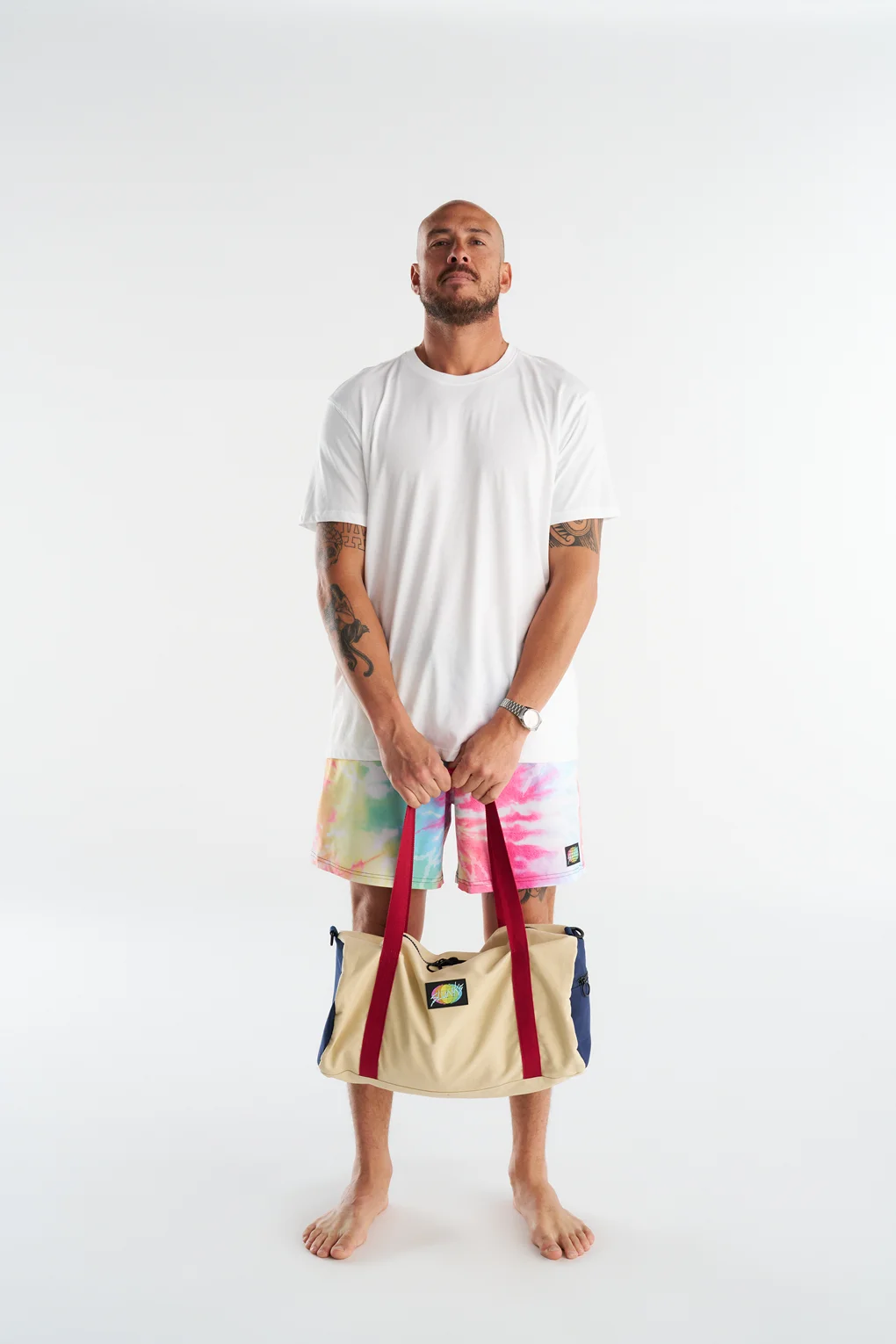 Color Block Duffel Bags
