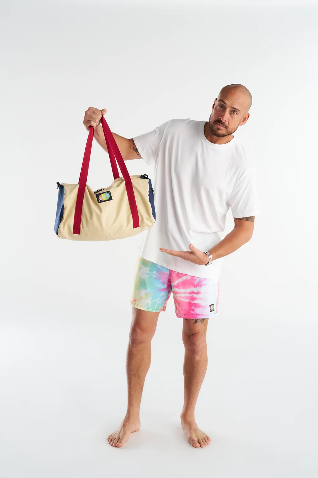 Color Block Duffel Bags