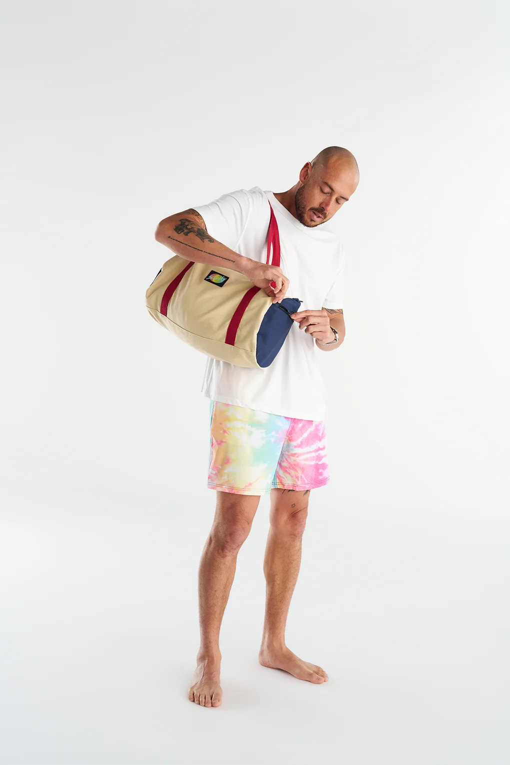 Color Block Duffel Bags