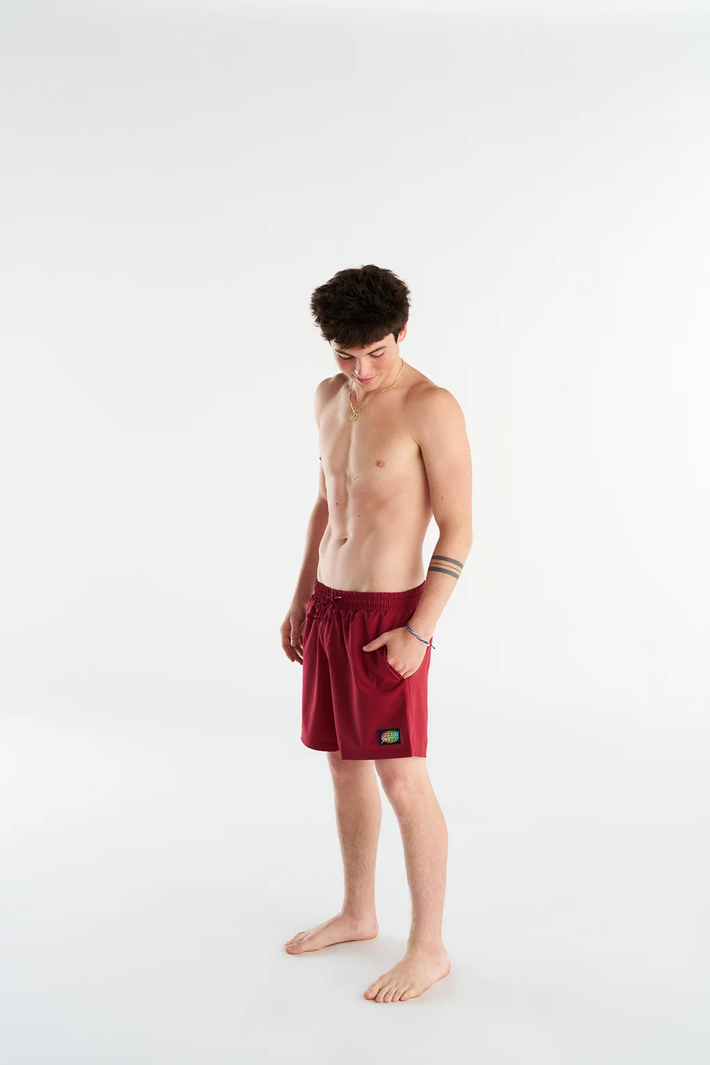 Non-Metal Maroon Men's Shorts