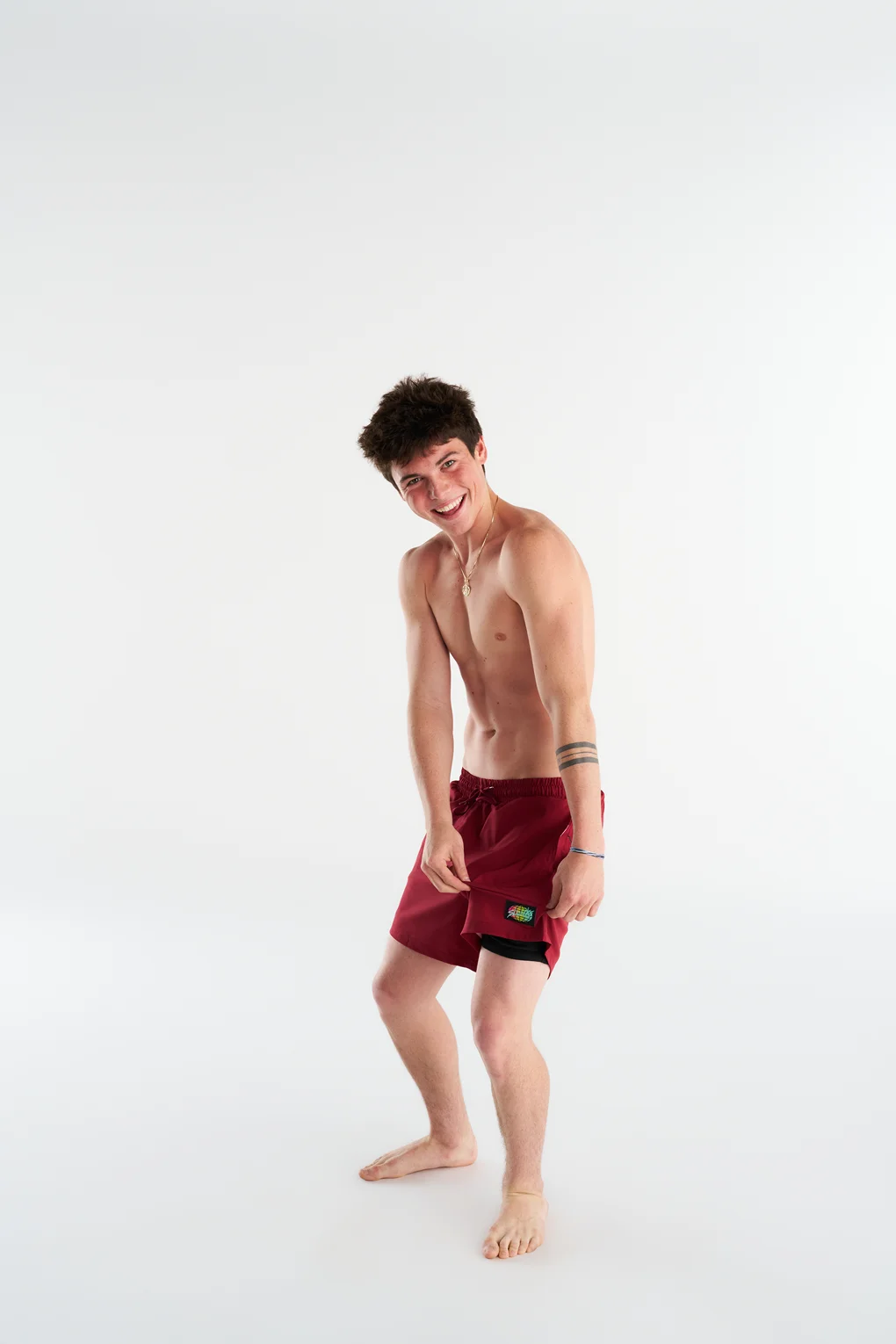 Non-Metal Maroon Men's Shorts