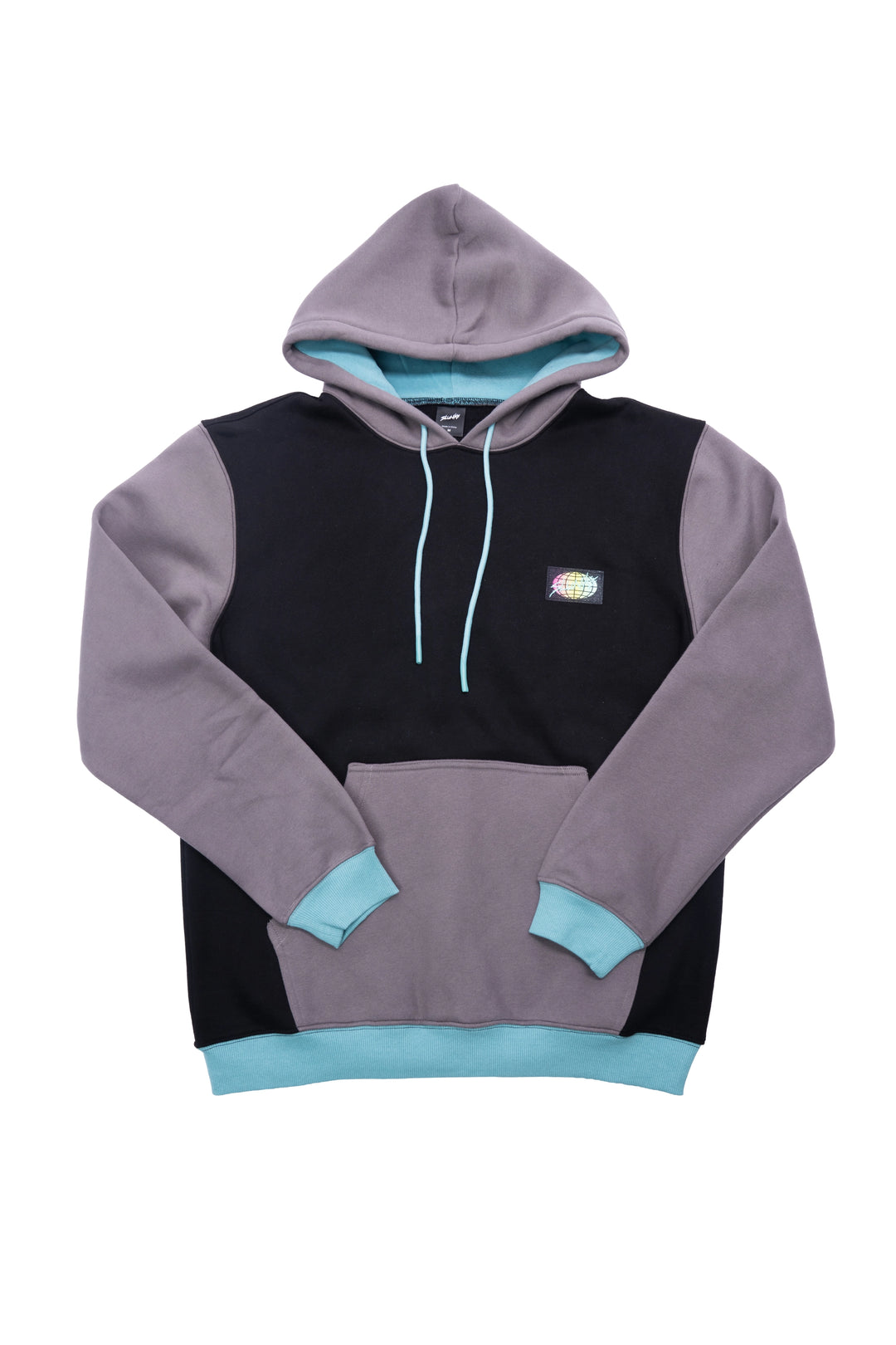 Black & Blue Color Block Hoodie