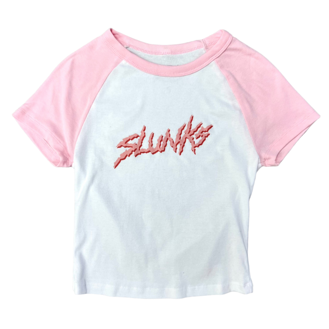 Slunks Raglan Baby Tee - Pink
