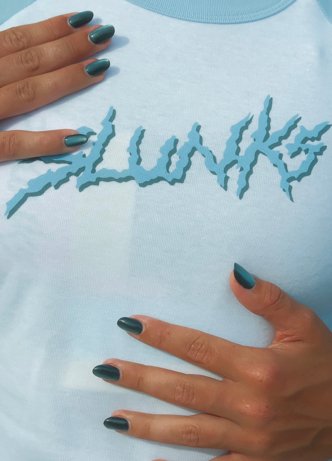 Slunks Raglan Baby Tee - Blue